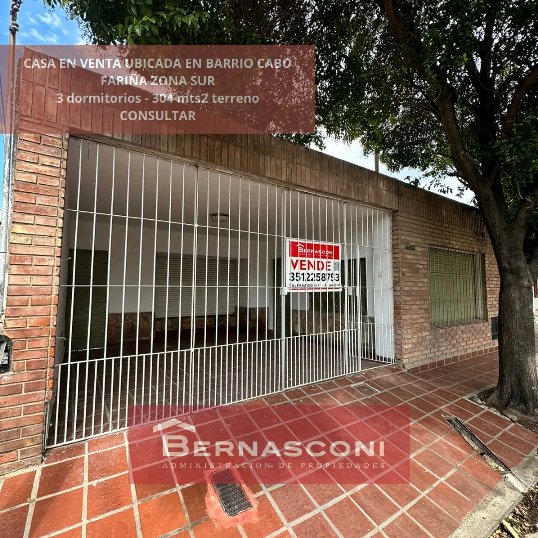 Casa en VENTA ZONA SUR 3 dormitorios barrio Cabo Fariña APTA CREDITO