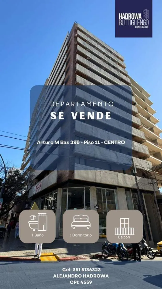 Departamento en Venta 1 dormitorio en Centro con balcon - Maria Reina 16  - Con...