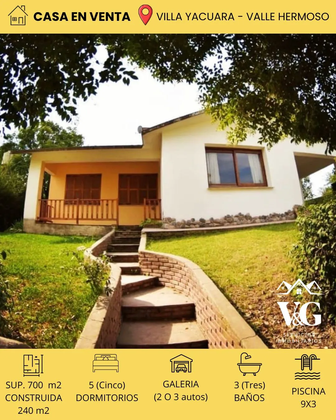 VALLE HERMOSO!! Hermosa casa en venta en Villa Yacuara